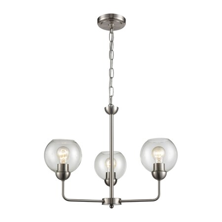 Thomas Astoria 3-Light Chandelier in Brushed Nickel CN280322
